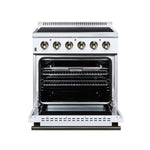 Galiano 30 Inch Freestanding Electric range, 4 radiant burners, 4.32 cf. True Convection oven, Air fryer kit, White - BonPrix Électroménagers