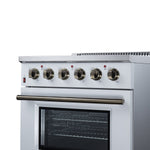 Galiano 30 Inch Freestanding Electric range, 4 radiant burners, 4.32 cf. True Convection oven, Air fryer kit, White - BonPrix Électroménagers