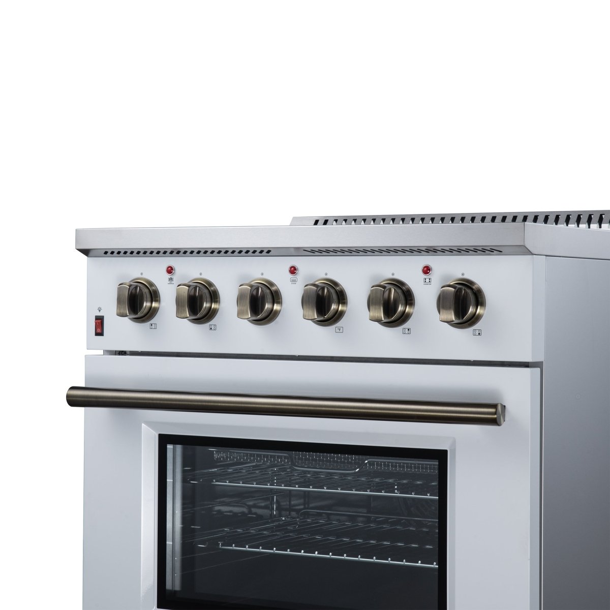Galiano 30 Inch Freestanding Electric range, 4 radiant burners, 4.32 cf. True Convection oven, Air fryer kit, White - BonPrix Électroménagers