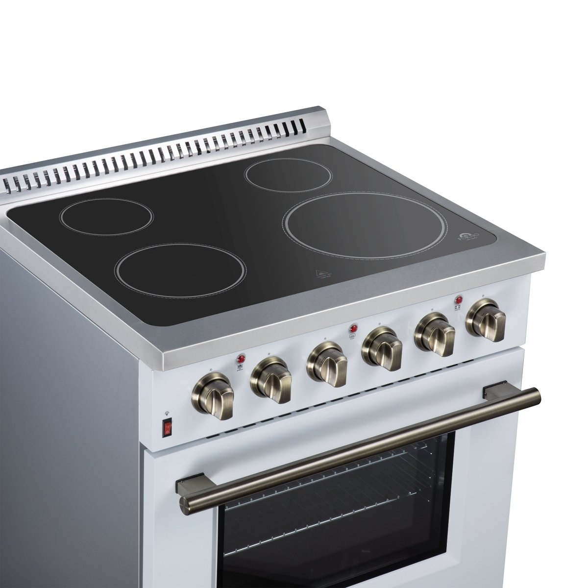 Galiano 30 Inch Freestanding Electric range, 4 radiant burners, 4.32 cf. True Convection oven, Air fryer kit, White - BonPrix Électroménagers