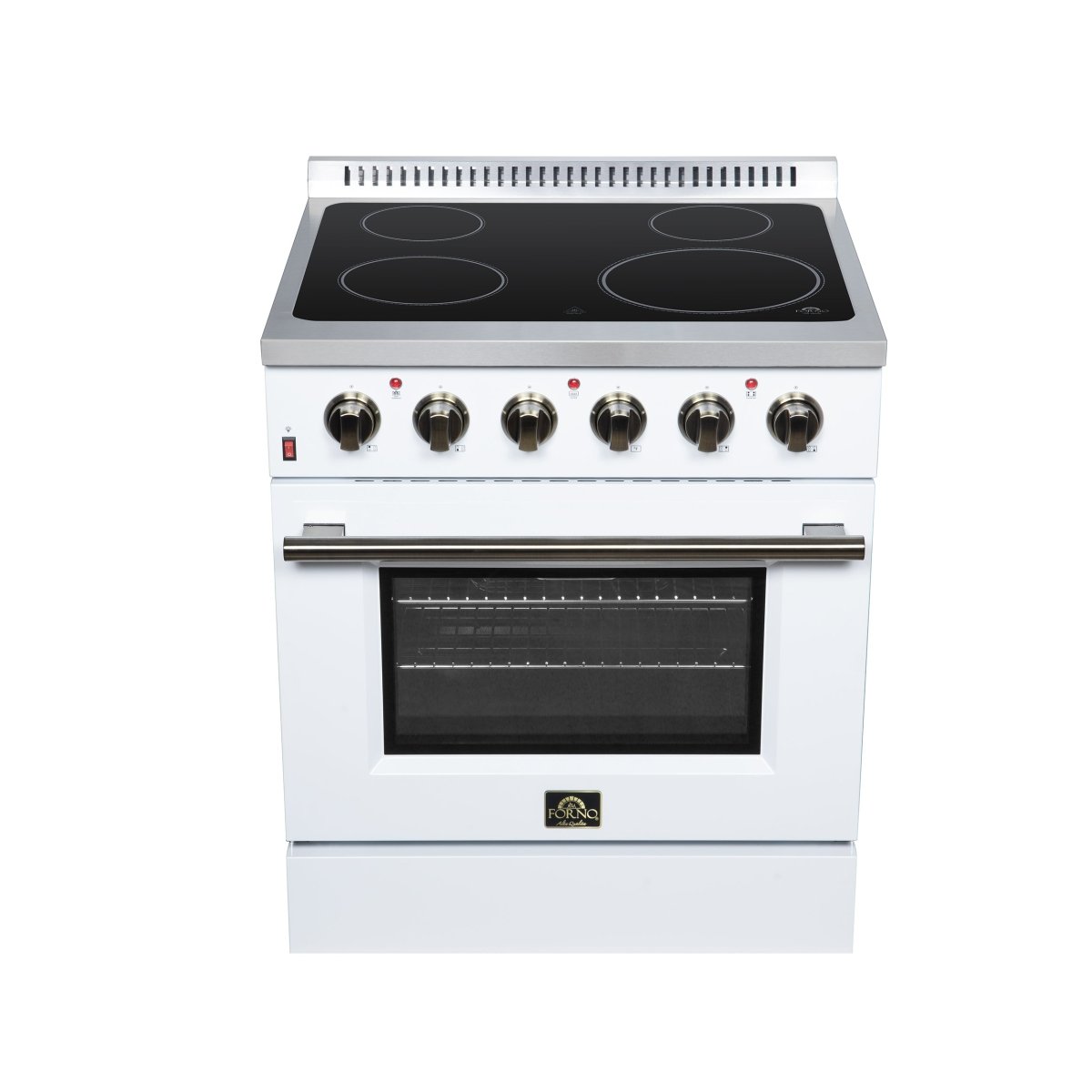 Galiano 30 Inch Freestanding Electric range, 4 radiant burners, 4.32 cf. True Convection oven, Air fryer kit, White - BonPrix Électroménagers