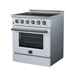 Galiano 30 Inch Freestanding Electric range, 4 radiant burners, 4.32 cf. True Convection oven, Air fryer kit, White - BonPrix Électroménagers
