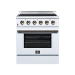 Galiano 30 Inch Freestanding Electric range, 4 radiant burners, 4.32 cf. True Convection oven, Air fryer kit, White - BonPrix Électroménagers
