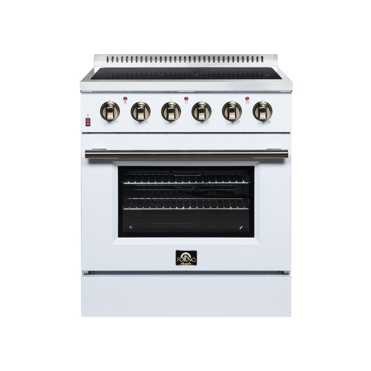Galiano 30 Inch Freestanding Electric range, 4 radiant burners, 4.32 cf. True Convection oven, Air fryer kit, White - BonPrix Électroménagers