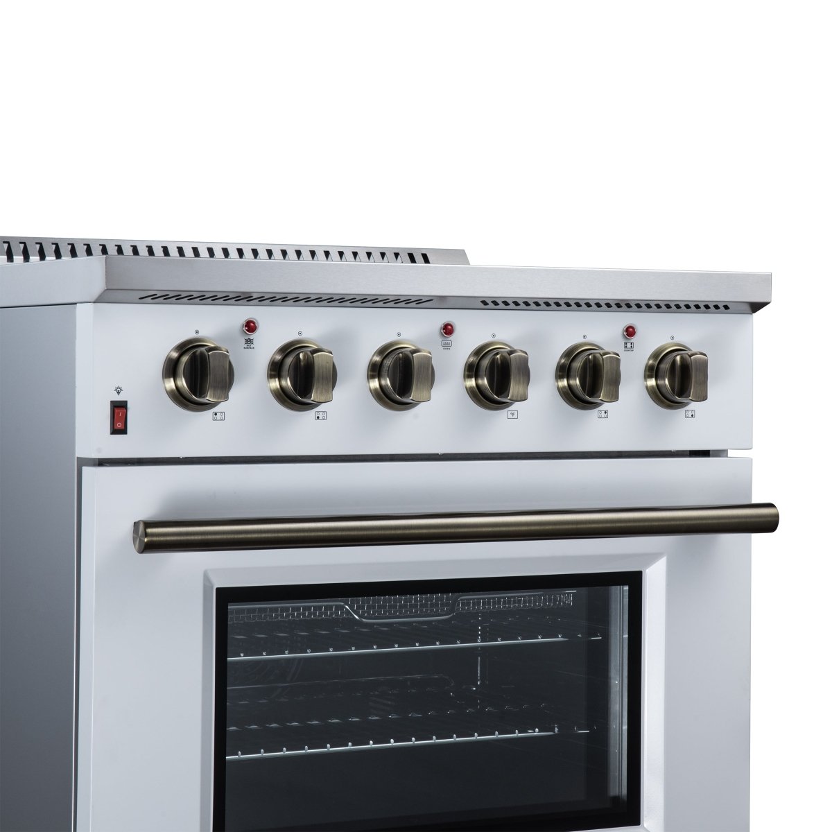 Galiano 30 Inch Freestanding Electric range, 4 radiant burners, 4.32 cf. True Convection oven, Air fryer kit, White - BonPrix Électroménagers