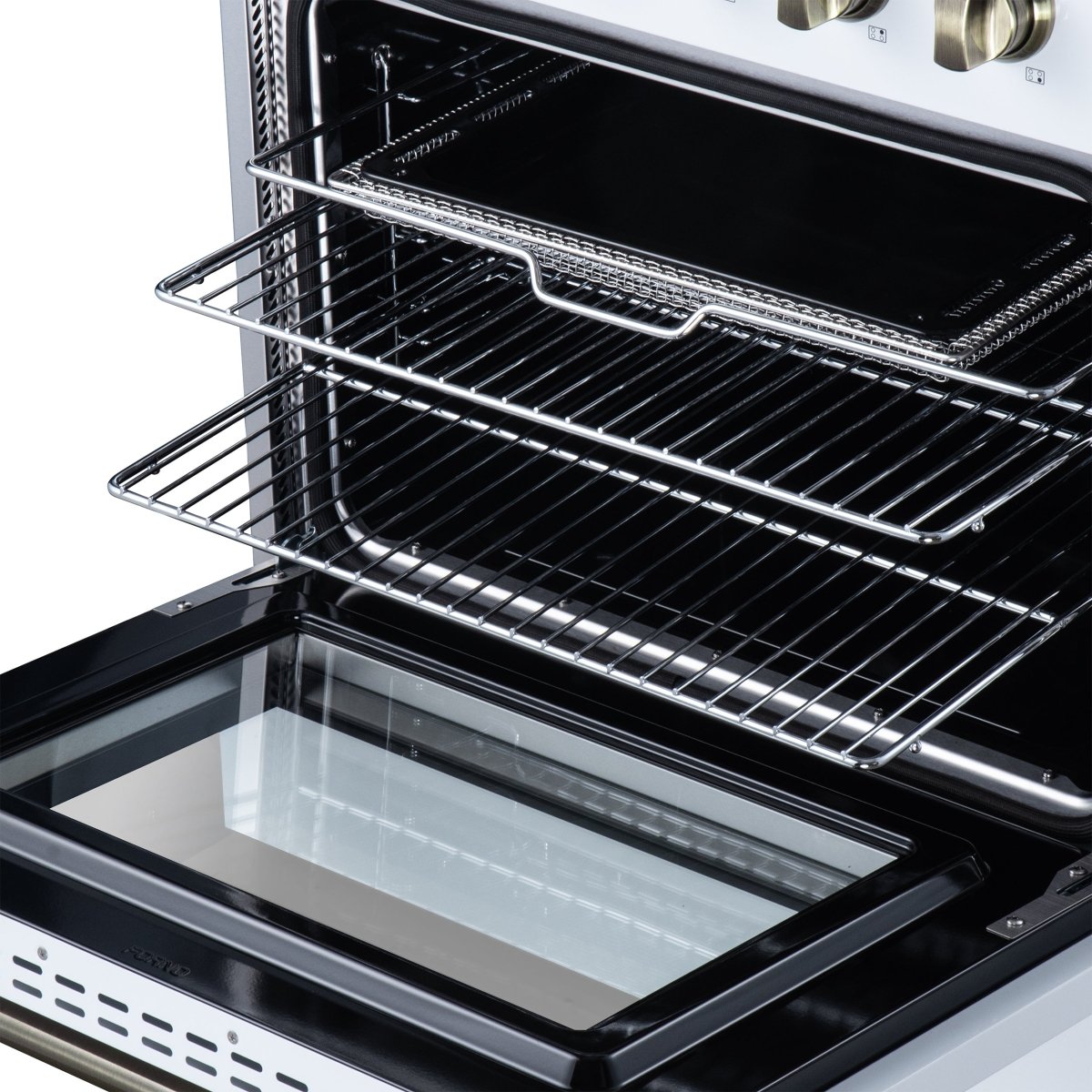 Galiano 30 Inch Freestanding Electric range, 4 radiant burners, 4.32 cf. True Convection oven, Air fryer kit, White - BonPrix Électroménagers