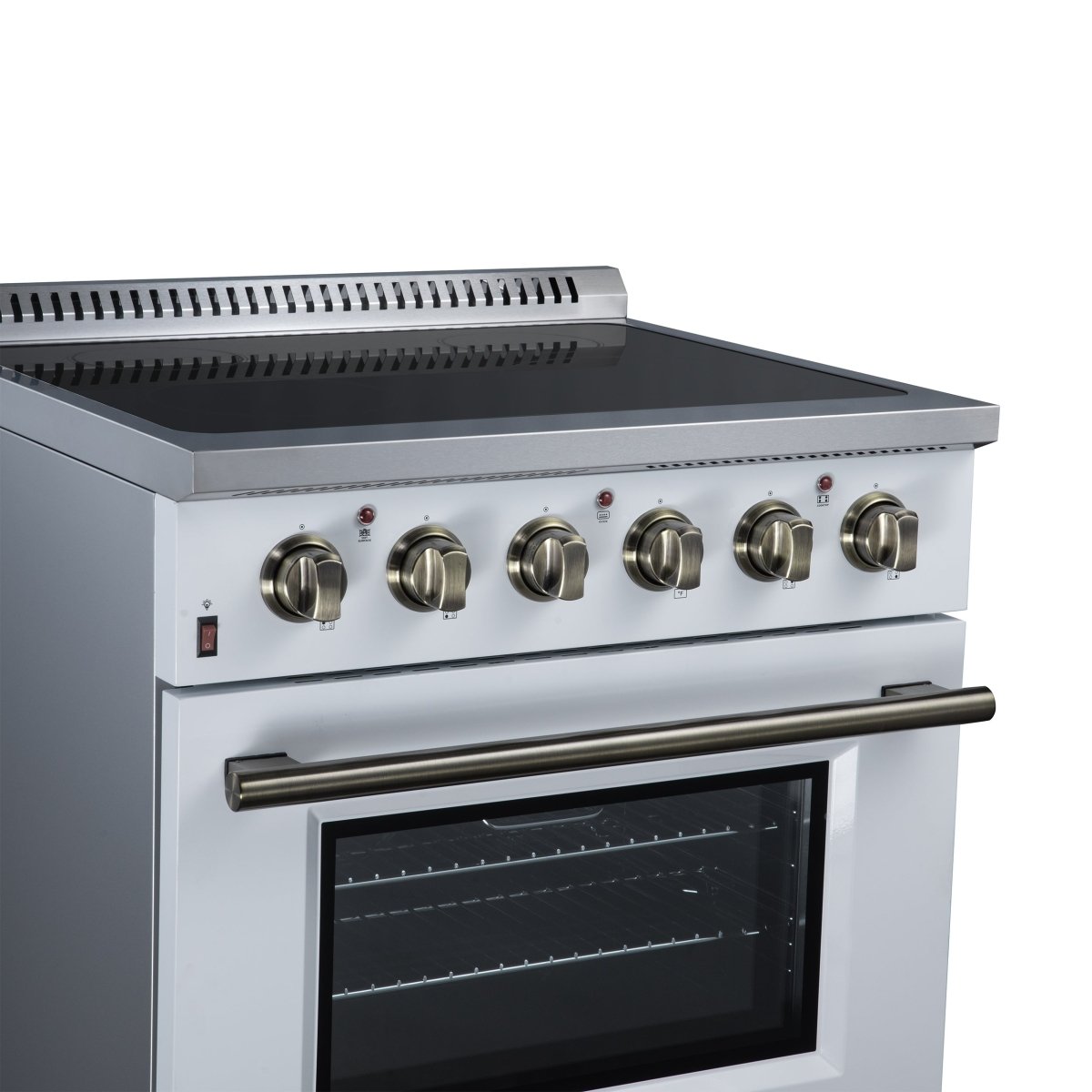 Galiano 30 Inch Freestanding Electric range, 4 radiant burners, 4.32 cf. True Convection oven, Air fryer kit, White - BonPrix Électroménagers