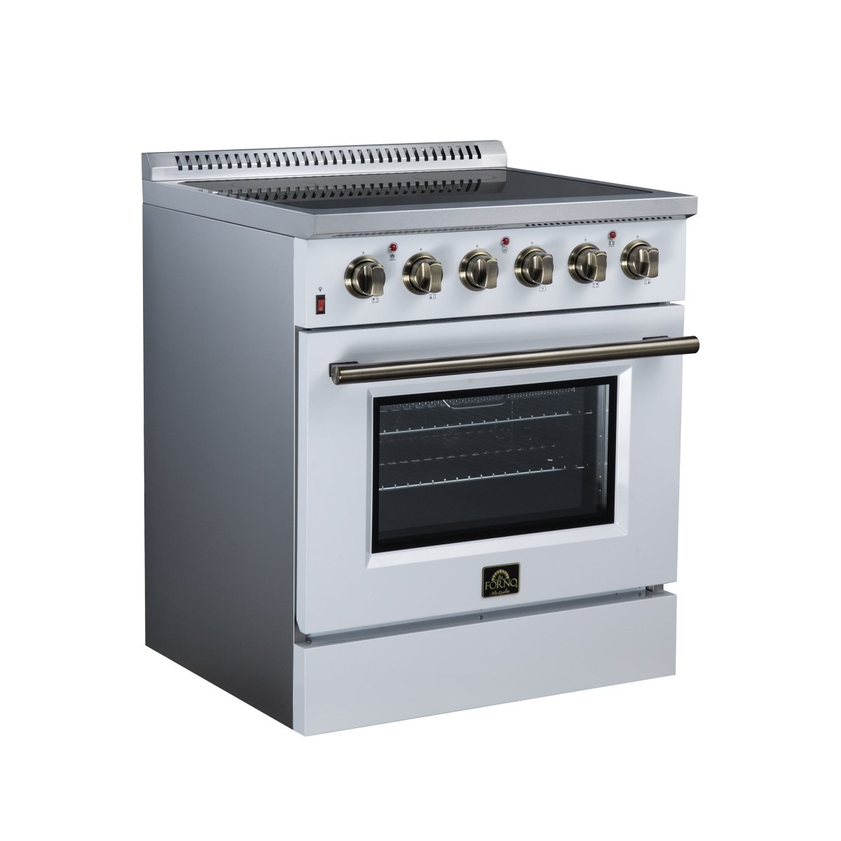 Galiano 30 Inch Freestanding Electric range, 4 radiant burners, 4.32 cf. True Convection oven, Air fryer kit, White - BonPrix Électroménagers