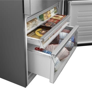GBE17HYRFS - REFRIGERATORS - GE - Bottom Freezer - Stainless Steel - Open Box - BonPrix Électroménagers