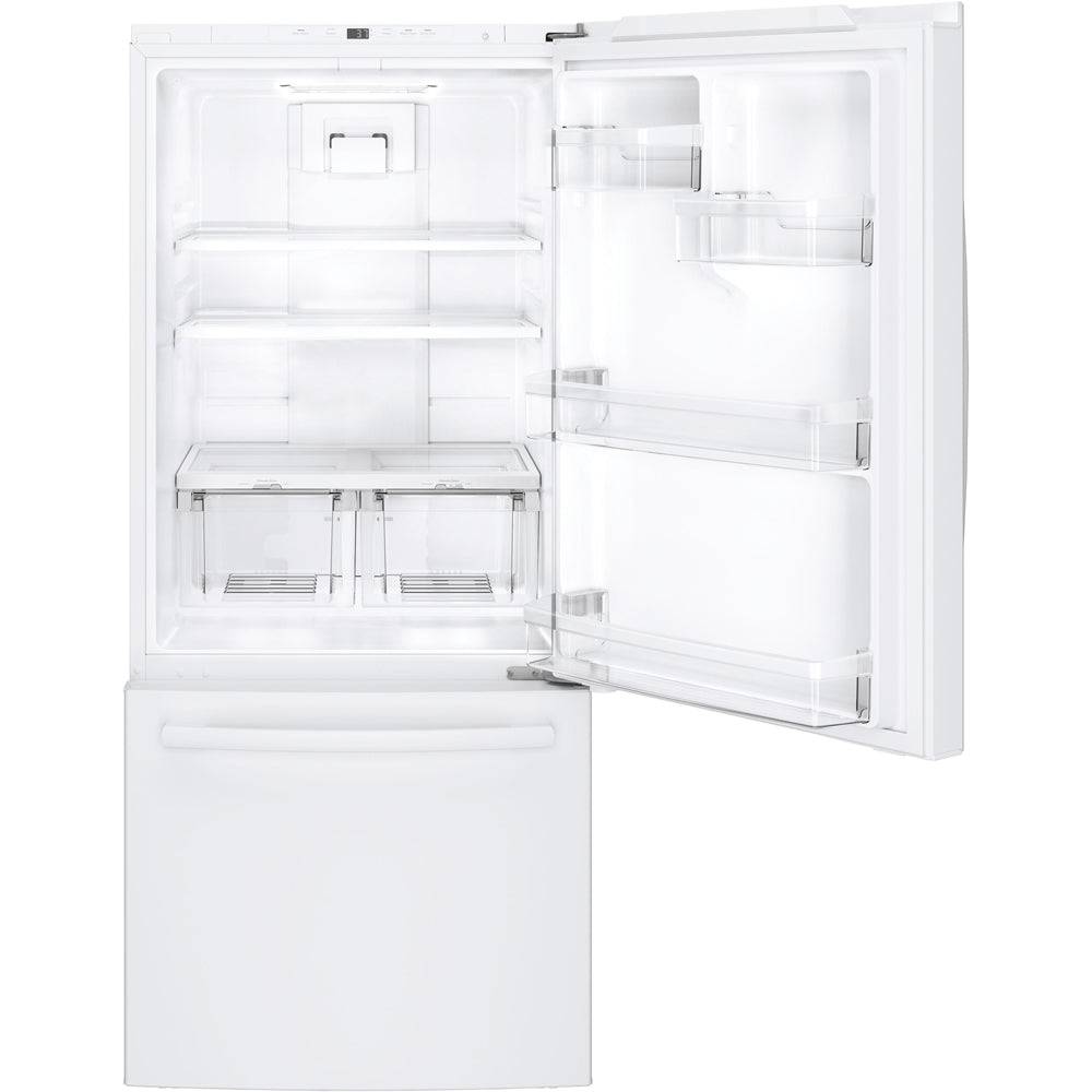 GDE21DGKWW - REFRIGERATORS - GE - Bottom Freezer - White - Open Box - BonPrix Électroménagers