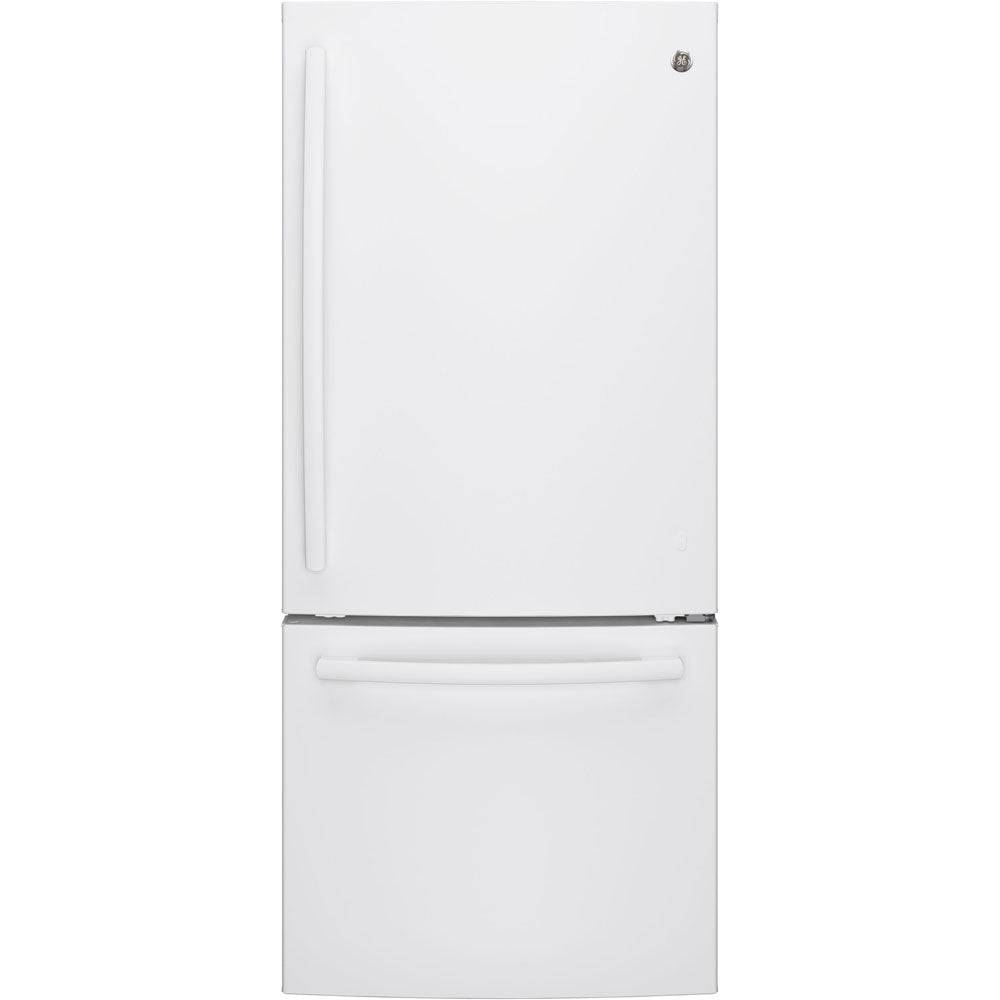 GDE21DGKWW - REFRIGERATORS - GE - Bottom Freezer - White - Open Box - BonPrix Électroménagers