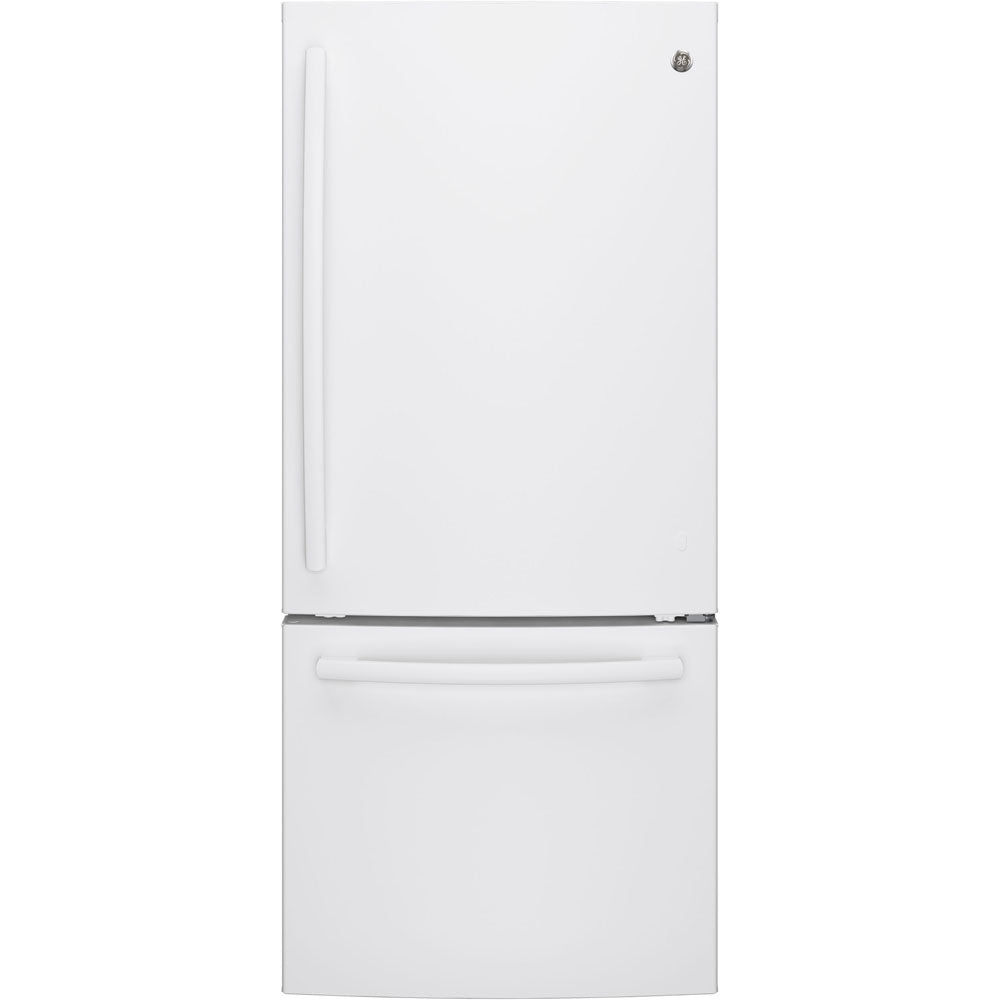 GDE21DGKWW - REFRIGERATORS - GE - Bottom Freezer - White - Open Box - BonPrix Électroménagers