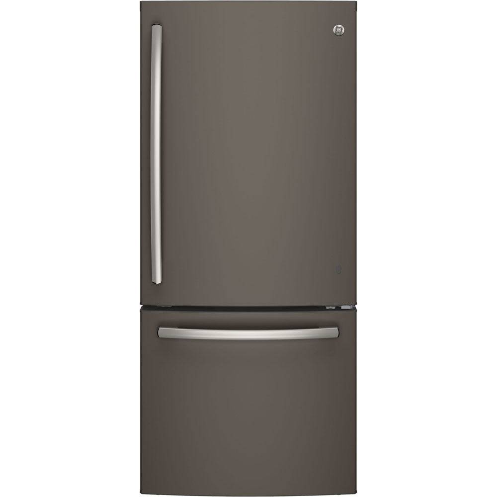 GDE21DMKES - REFRIGERATORS - GE - Bottom Freezer - Slate Grey - Open Box - BonPrix Électroménagers