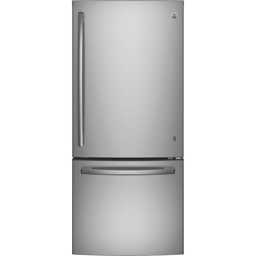 GDE21DYRKFS - REFRIGERATORS - GE - Bottom Freezer - Stainless Steel - Open Box - BonPrix Électroménagers