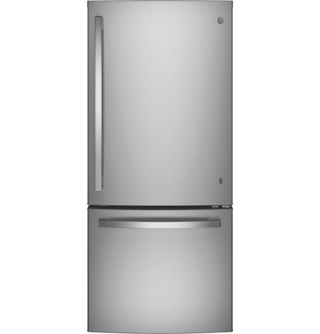 GDE21EYKFS - REFRIGERATORS - GE - Bottom Freezer - Stainless Steel - Open Box - BonPrix Électroménagers