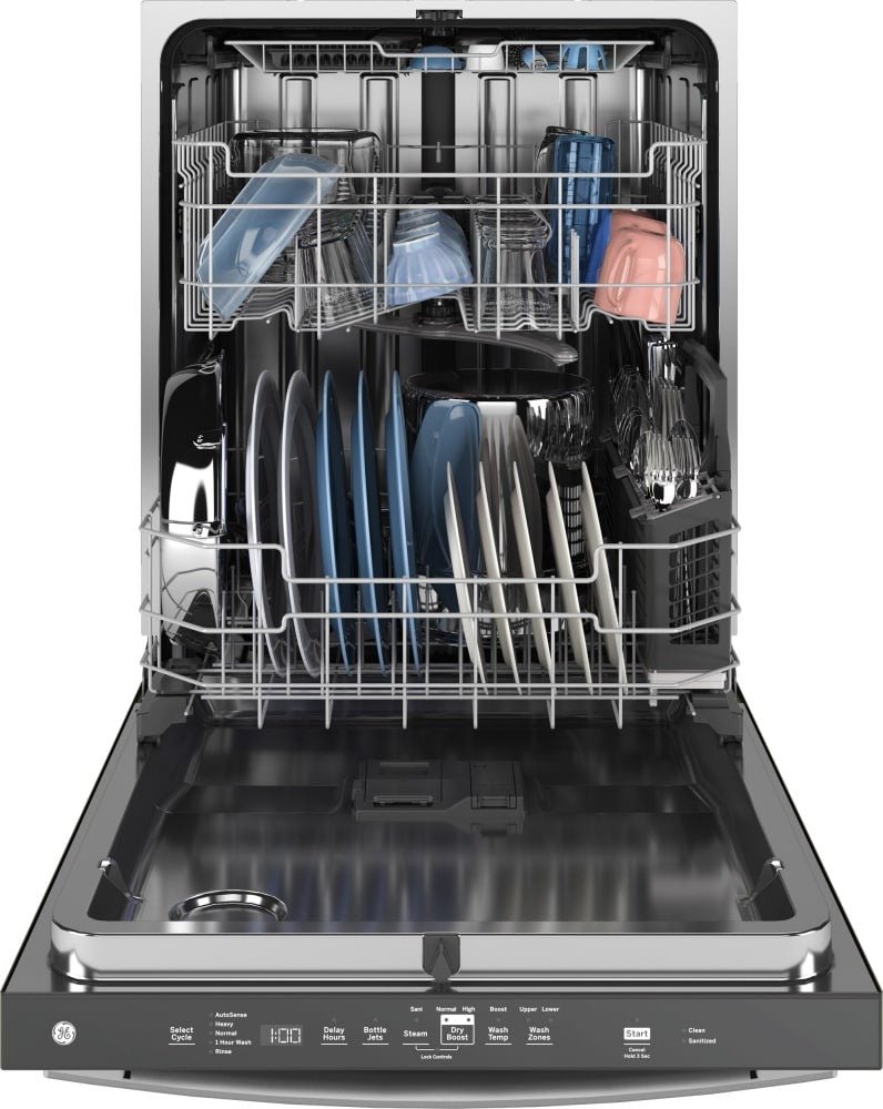 GDT670SYVFS - DISHWASHERS - GE - Top Controls - Stainless Steel - Open Box - BonPrix Électroménagers