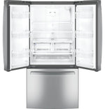 GNE25JYKFS - REFRIGERATORS - GE - French 3-Door - Stainless Steel - Open Box - BonPrix Électroménagers