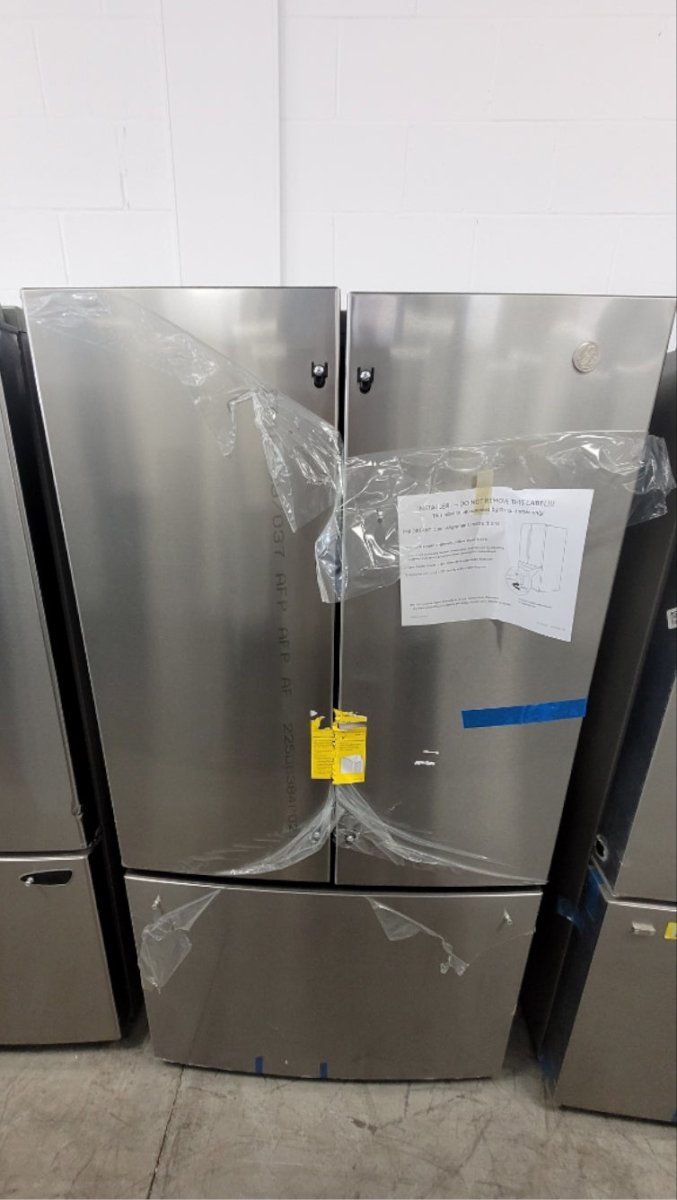GNE27EYMFS - REFRIGERATORS - GE - French 3 - Door - Stainless Steel - Open Box - BonPrix Électroménagers