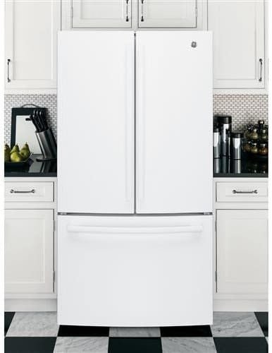 GNE27JGMWW - REFRIGERATORS - GE - French 3 - Door - White - Open Box - BonPrix Électroménagers