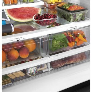 GNE27JMMES - REFRIGERATORS - GE - French 3 - Door - Slate Grey - Open Box - BonPrix Électroménagers