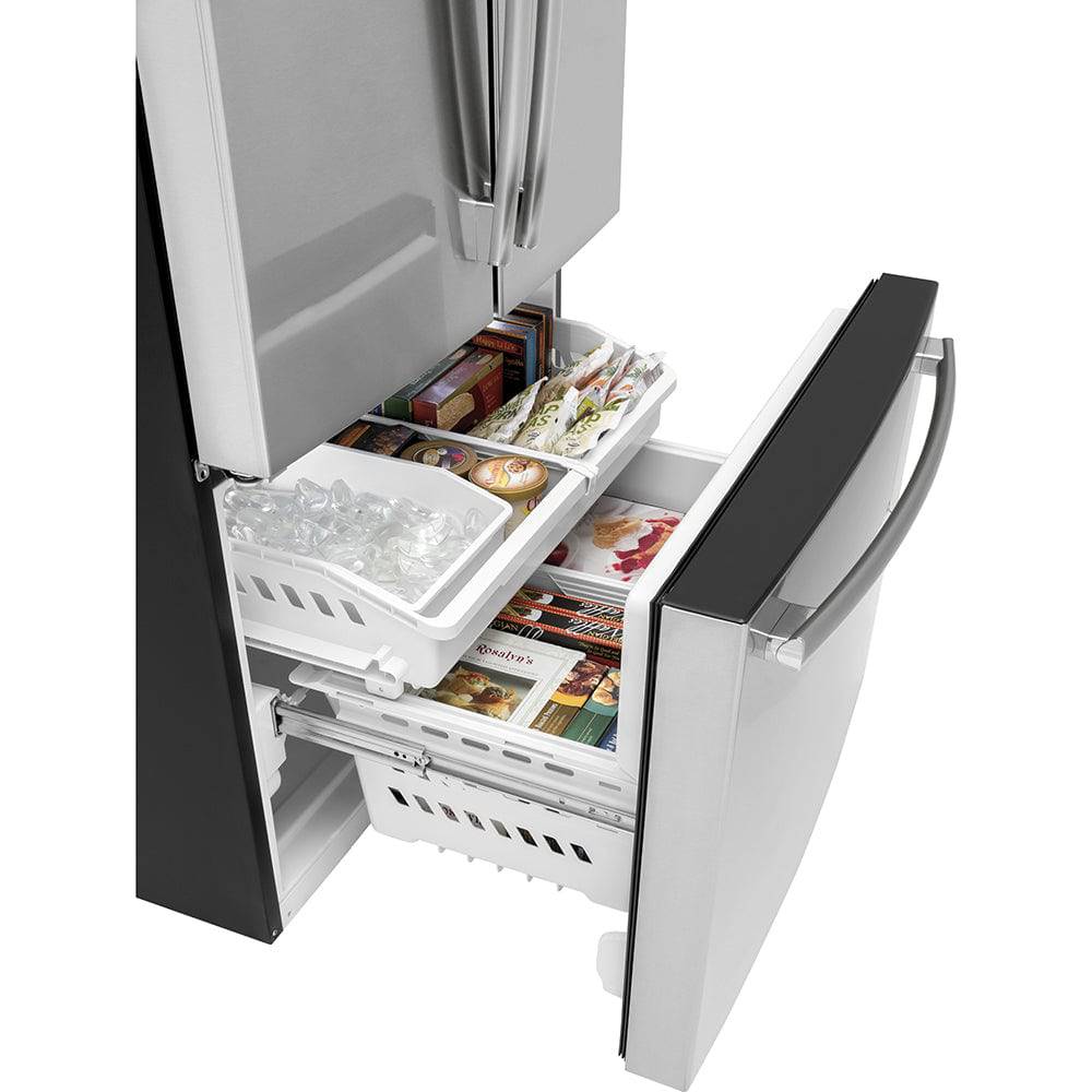 GNE27JYMFS - REFRIGERATORS - GE - French 3 - Door - Stainless Steel - Open Box - BonPrix Électroménagers