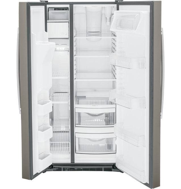 GSS23GMPES - REFRIGERATORS - GE - Side by Side - Slate Grey - Open Box - BonPrix Électroménagers