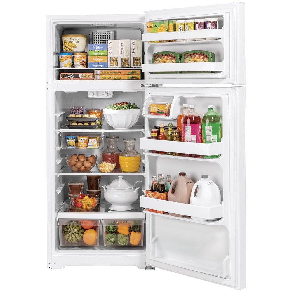 GTE17GTNRWW - REFRIGERATORS - GE - Top Freezer - White - Open Box - BonPrix Électroménagers