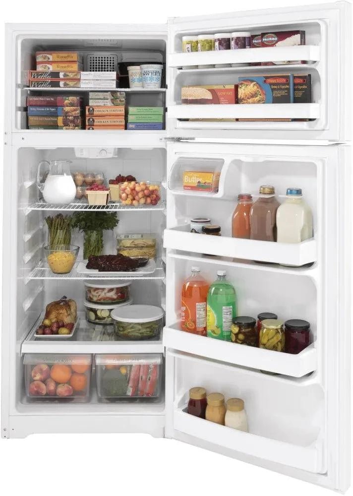 GTE18DTNRWW - REFRIGERATORS - GE - Top Freezer - White - Open Box - BonPrix Électroménagers