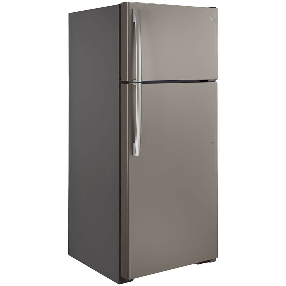 GTE18GMNRES - REFRIGERATORS - GE - Top Freezer - Slate Grey - Open Box - BonPrix Électroménagers
