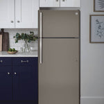 GTE18GMNRES - REFRIGERATORS - GE - Top Freezer - Slate Grey - Open Box - BonPrix Électroménagers