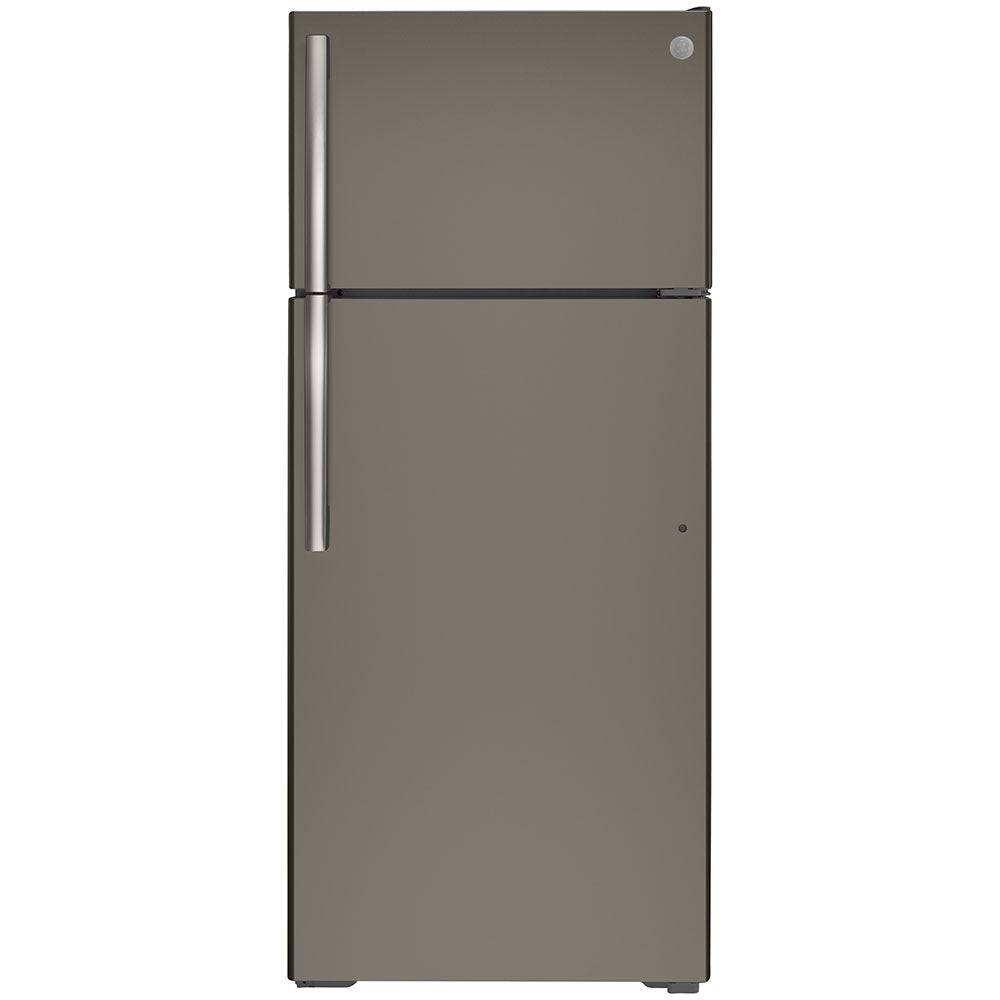 GTE18GMNRES - REFRIGERATORS - GE - Top Freezer - Slate Grey - Open Box - BonPrix Électroménagers