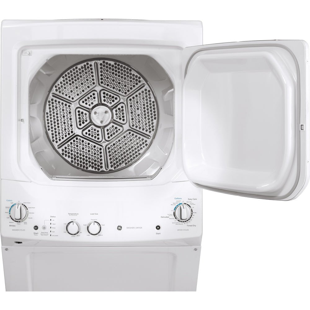GUD24ESMMWW - LAUNDRY CENTERS - GE - Stacked Washer/Dryer - Electric - White - Open Box - BonPrix Électroménagers