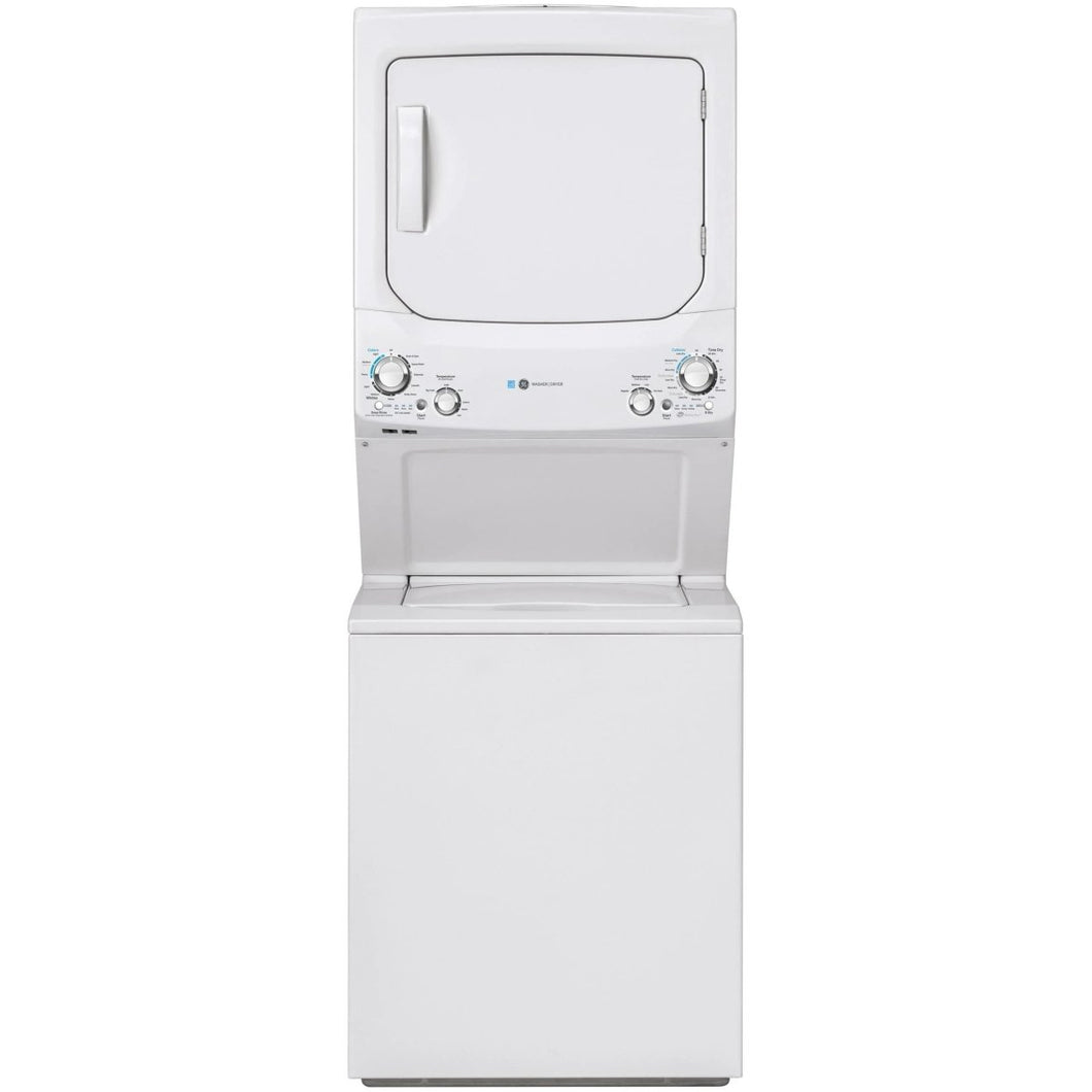 GUD27EEMNWW - LAUNDRY CENTERS - GE - Stacked Washer/Dryer - Electric - White - Open Box - BonPrix Électroménagers