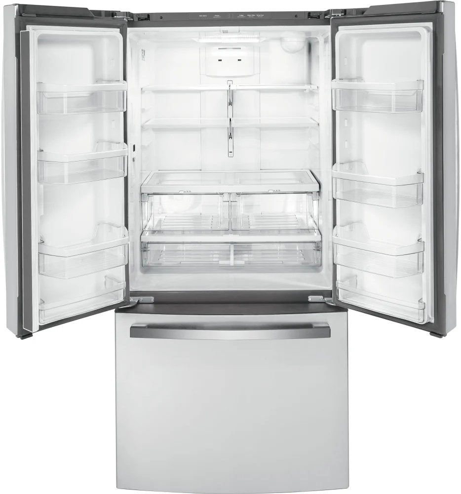 GWE19JYLFS - REFRIGERATORS - GE - French 3 - Door - Stainless Steel - Open Box - BonPrix Électroménagers