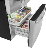 GYE21JYMFS - REFRIGERATORS - GE - French Door 3 - Door - Stainless Steel - Open Box - BonPrix Électroménagers