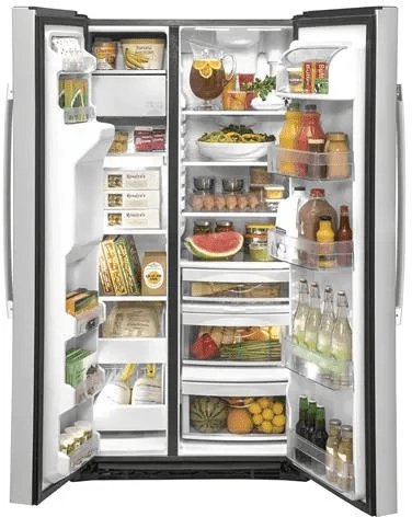 GZS22IYNFS - REFRIGERATORS - GE - Side by Side - Stainless Steel - Open Box - BonPrix Électroménagers