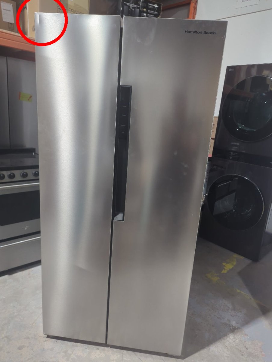 HBF-1558 - REFRIGERATORS - Hamilton Beach - Side by side - Stainless Steel - Open Box - BonPrix Électroménagers