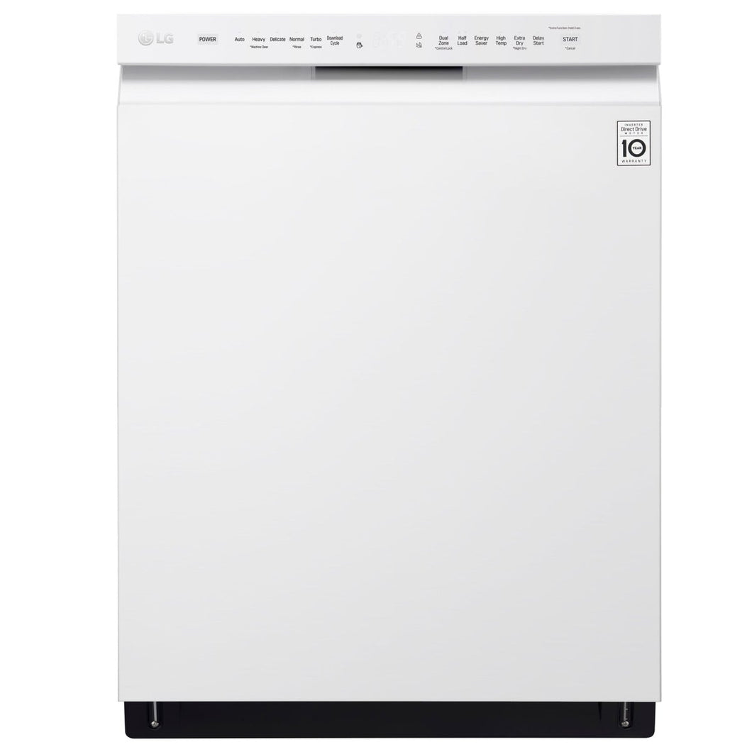 LDF5545WW - DISHWASHERS - LG - Front Controls - White - Open Box - BonPrix Électroménagers