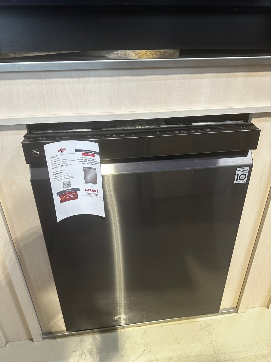 LDP6797BD - DISHWASHERS - LG - Top Controls - Black Stainless - Open Box - BonPrix Électroménagers
