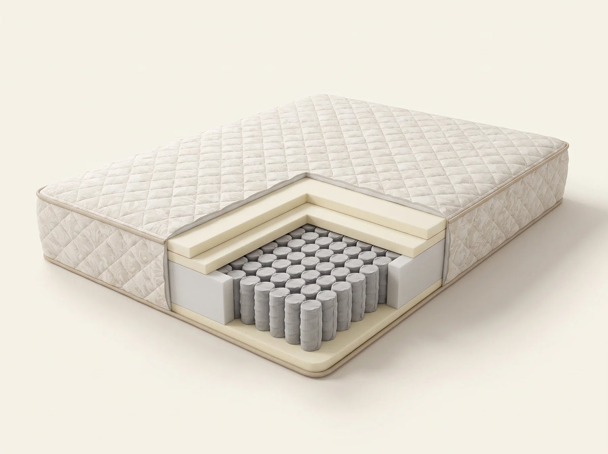 Vue en coupe du matelas Bon Sommeil Levis (illustration)