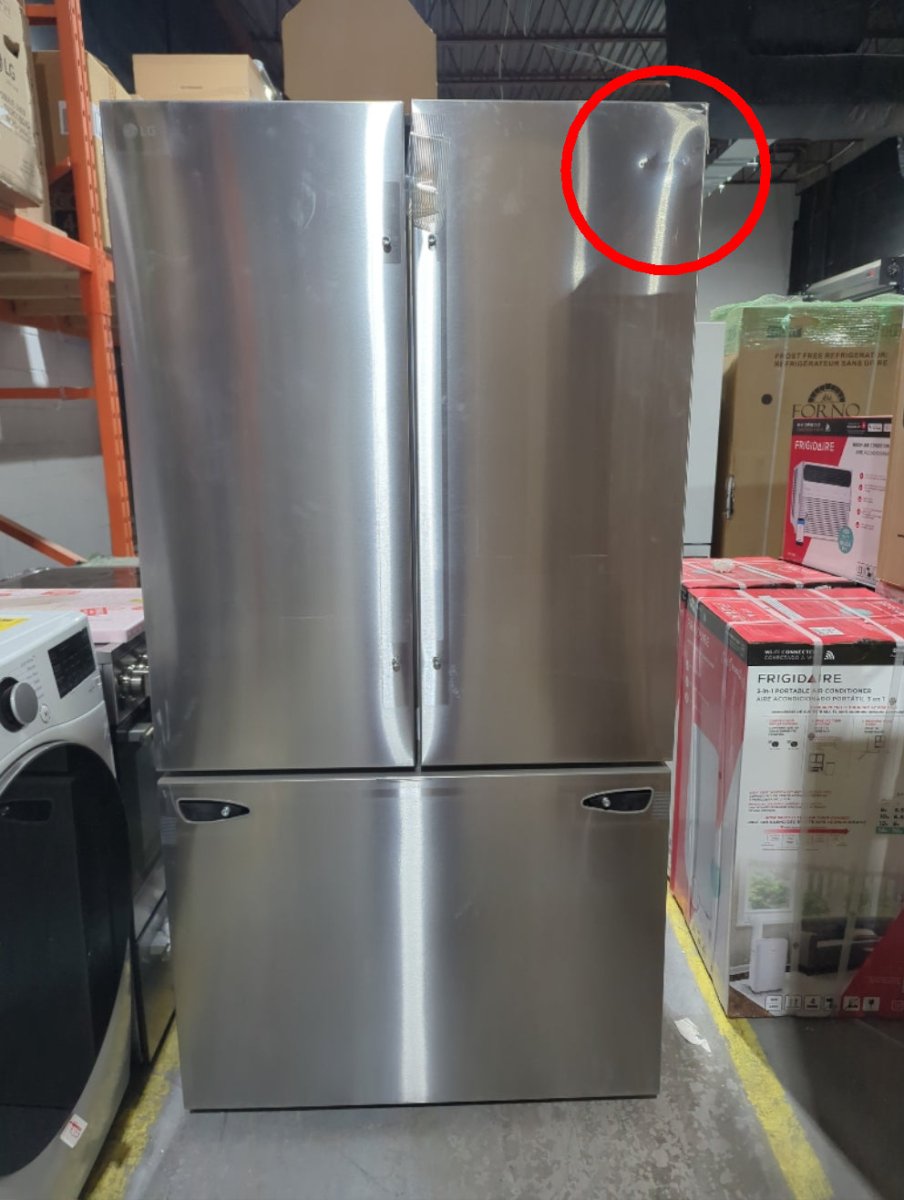 LF27D6200S - REFRIGERATORS - LG - French 3 - Door - Stainless Steel - Open Box - BonPrix Électroménagers
