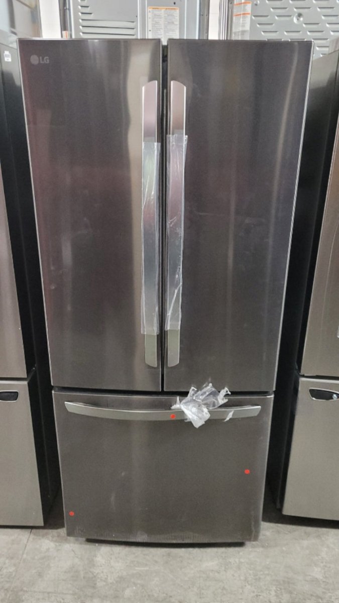 LRFNS2200D - REFRIGERATORS - LG - French 3-Door - Black Stainless - Open Box - BonPrix Électroménagers