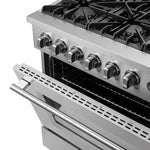 Marco 36-Inch Gas Range Stainless Steel, 6 Burners 67,000 BTU, 5.36 cu.ft. Convection Oven - BonPrix Électroménagers
