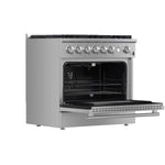Marco 36-Inch Gas Range Stainless Steel, 6 Burners 67,000 BTU, 5.36 cu.ft. Convection Oven - BonPrix Électroménagers