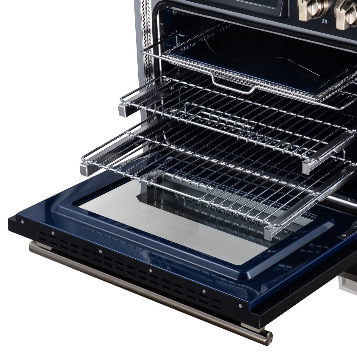 Maximus 36 Inch Induction Range, 10,900 Total Cooktop, 5.36 cf. True Convection Oven, Air Fryer, Air Sous Vide, Black - BonPrix Électroménagers