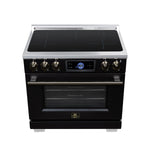 Maximus 36 Inch Induction Range, 10,900 Total Cooktop, 5.36 cf. True Convection Oven, Air Fryer, Air Sous Vide, Black - BonPrix Électroménagers