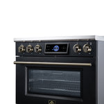 Maximus 36 Inch Induction Range, 10,900 Total Cooktop, 5.36 cf. True Convection Oven, Air Fryer, Air Sous Vide, Black - BonPrix Électroménagers