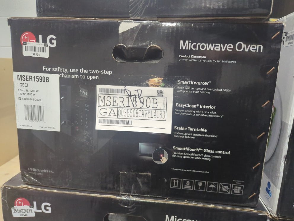 MSER1590B - MICROWAVES OVENS - LG - Countertop - Black - Open Box - BonPrix Électroménagers