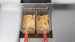 Friteuse Professionnelle à Gaz Naturel, 3 Brûleurs 90 000 BTU, 40 lbs, Contrôle Millivolt
