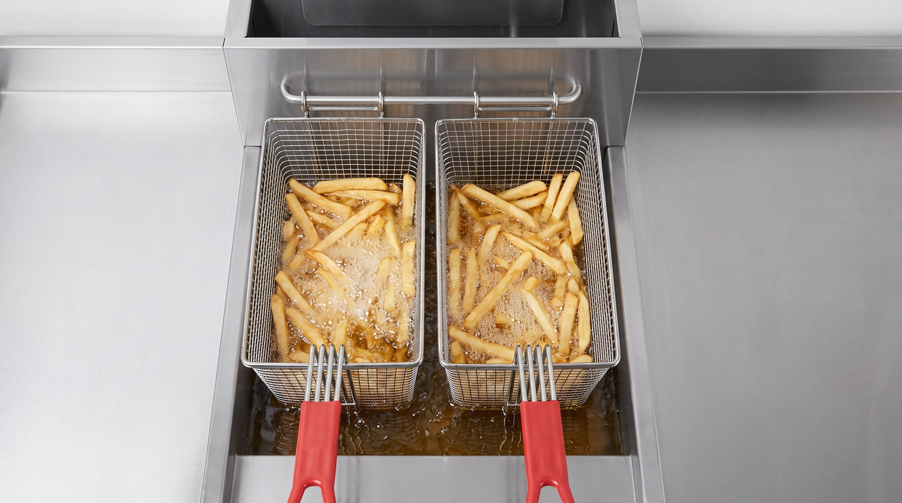 Friteuse Professionnelle à Gaz Naturel, 3 Brûleurs 90 000 BTU, 40 lbs, Contrôle Millivolt
